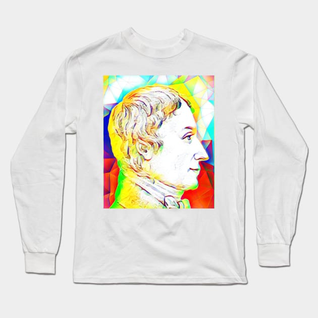 Anders Gustaf Ekeberg Colourful Portrait | Anders Gustaf Ekeberg Artwork 11 Long Sleeve T-Shirt by JustLit